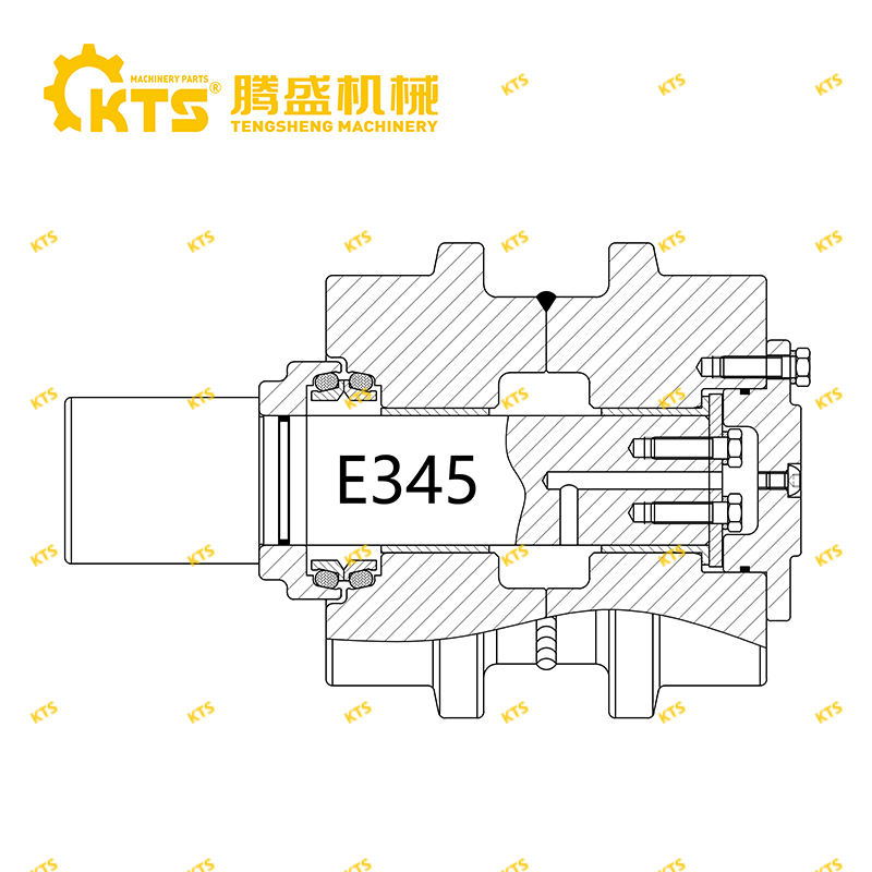 China Excavator Parts E345 Carrier Roller Manufacturer and Supplier ...